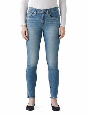 Classic High-Rise Skinny Jeans in Light Blue LEVI 721 30